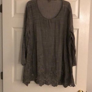 Grey linen tunic